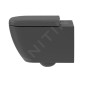 Duravit Happy D.2 - WC suspendu, Rimless, WonderGliss, anthracite 22220989001 Duravit Happy D.2 - WC suspendu, Rimless, WonderGliss, anthracite 22220989001