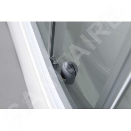 Aqualine Cabines de douche - Cabine de douche Aigo avec receveur, 900x900 mm, blanc/verre clair YB93