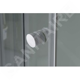 Aqualine Cabines de douche - Cabine de douche Aigo avec receveur, 900x900 mm, blanc/verre clair YB93