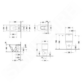 Duravit DuraStyle - WC à poser, évacuation horizontale, blanc alpin 2162090000