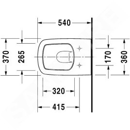 Duravit DuraStyle - WC suspendu, avec WonderGliss, blanc 25360900001