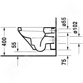 Duravit DuraStyle - WC suspendu, avec WonderGliss, blanc 25360900001