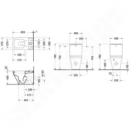 Duravit DuraStyle - WC à poser, évacuation Vario, avec HygieneGlaze, blanc alpin 2155092000