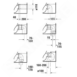 Duravit ME by Starck - WC à poser, sortie Vario, blanc 2172090000