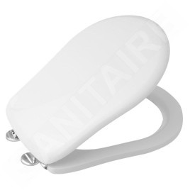 Sapho Kerasan Retro - Abattant de toilettes, blanc/chrome 109001