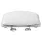Sapho Kerasan Retro - Abattant de toilettes, blanc/chrome 109001