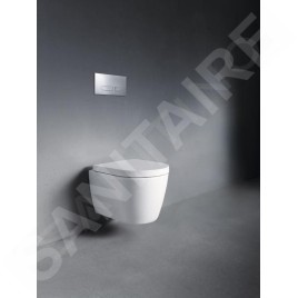 Duravit ME by Starck - WC suspendu Compact, Rimless, avec HygieneGlaze, blanc / blanc mat 2530099000