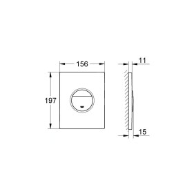 Grohe Sail - Plaque de déclenchement, chrome 38965000