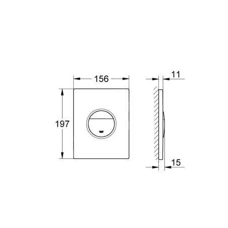 Grohe Sail - Plaque de déclenchement, chrome 38965000