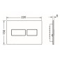 Tece TECEsolid - Commande de chasse d'eau, inox brossé 9240430
