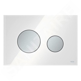 Tece TECEloop - Commande de chasse d'eau, verre blanc / chrome mat 9240659