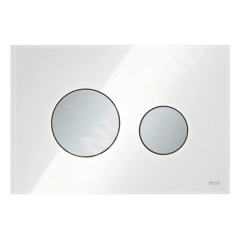 Tece TECEloop - Commande de chasse d'eau, verre blanc / chrome mat 9240659
