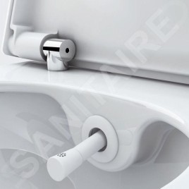 Tece TECEone - WC suspendu avec fonction de bidet, pour l’eau froide, Rimless, blanc 9700201