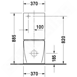 Duravit Starck 2 - Cuvette de WC sur pied à installer avec réservoir, 370 mm x 400 mm x 630 mm, blanc - cuvette 2145090000