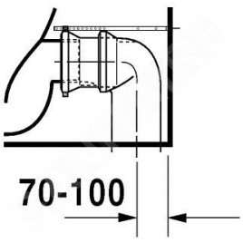Duravit Starck 2 - Cuvette de WC sur pied à installer avec réservoir, 370 mm x 400 mm x 630 mm, blanc - cuvette 2145090000
