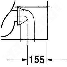 Duravit Starck 2 - Cuvette de WC sur pied à installer avec réservoir, 370 mm x 400 mm x 630 mm, blanc - cuvette 2145090000
