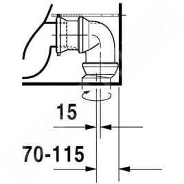 Duravit Starck 2 - Cuvette de WC sur pied à installer avec réservoir, 370 mm x 400 mm x 630 mm, blanc - cuvette 2145090000