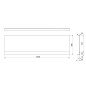 Polysan Deep Plain - Panneau frontal Nika 1200x360 mm, blanc 84899
