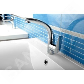 Sapho Soliter - Mitigeur de lavabo FLY, avec bec rotatif, chrome DF004