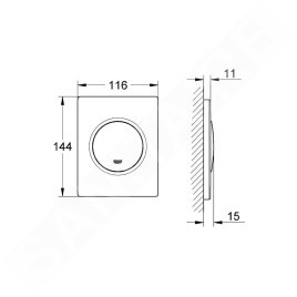 Grohe Nova Cosmo - Bouton de commande, chrome 38804000