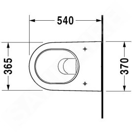Duravit Starck 2 - WC suspendu, 370 mm x 540 mm, blanc - toilette, aved WonderGliss 25340900001