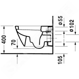 Duravit Starck 2 - WC suspendu, 370 mm x 540 mm, blanc - toilette, aved WonderGliss 25340900001