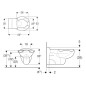Geberit Bambini - WC enfant suspendu 330x535 mm, blanc/carmin 201710000