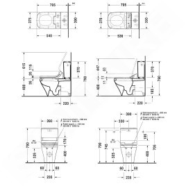 Duravit DuraStyle - WC à poser pour SensoWash, évacuation Vario, avec HygieneGlaze, blanc alpin 2156592000