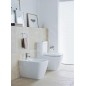 Duravit Happy D.2 - Cuvette de WC à poser à installer avec réservoir, avec WonderGliss, blanc alpin 21340900001 Duravit Happy D.2 - Cuvette de WC à poser à installer avec réservoir, avec WonderGliss, blanc alpin 21340900001