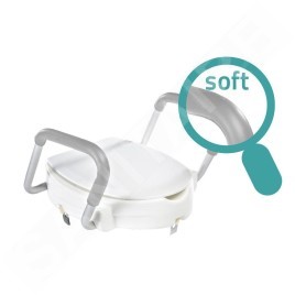 Sapho Abattants WC Ridder - Abattant WC surélevé 100 mm, avec barres d'appui, blanc A0072001