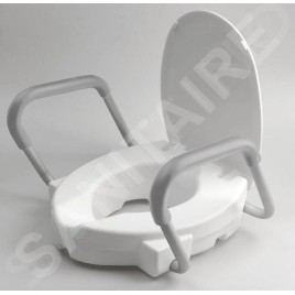 Sapho Abattants WC Ridder - Abattant WC surélevé 100 mm, avec barres d'appui, blanc A0072001