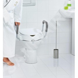 Sapho Abattants WC Ridder - Abattant WC surélevé 100 mm, avec barres d'appui, blanc A0072001