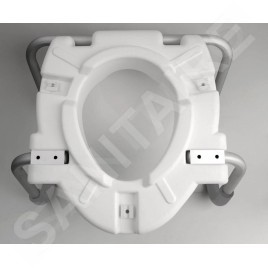 Sapho Abattants WC Ridder - Abattant WC surélevé 100 mm, avec barres d'appui, blanc A0072001