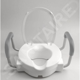 Sapho Abattants WC Ridder - Abattant WC surélevé 100 mm, avec barres d'appui, blanc A0072001