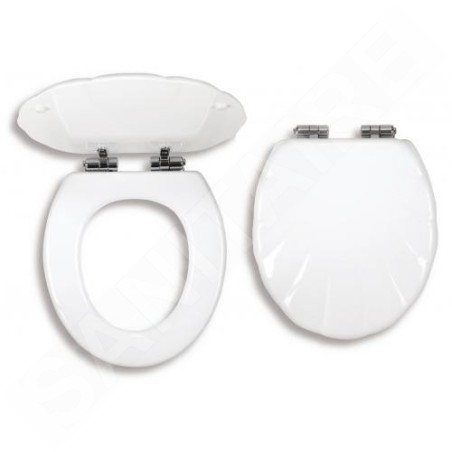 Novaservis Prestige - Abattant WC Lyra, MDF, blanc WC/SOFTMUSLELY
