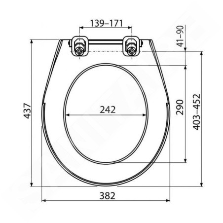 Alcadrain Toiletzittingen - Abattant WC,  AntiBac, blanc A60