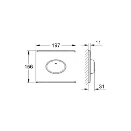 Grohe Skate Air - Bouton de commande, chrome 38565000