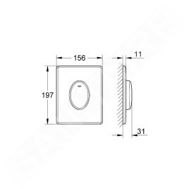 Grohe Skate Air - Bouton de commande, chrome 38564000