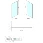 Polysan Easy Line - Paroi de douche latérale 1000 mm, verre clair EL3415