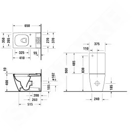 Duravit Viu - Cuvette à poser, évacuation Vario, Rimless, blanc alpin 2191090000