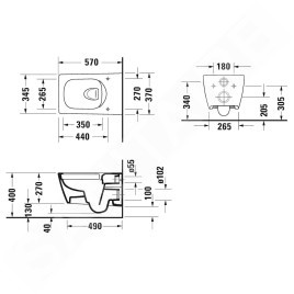 Duravit Viu - WC suspendu, Rimless, avec HygieneGlaze, blanc alpin 2511092000