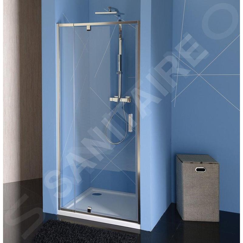 Polysan Easy Line - Porte de douche pivotante 880-1020 mm, aluminium poli/verre clair EL1715
