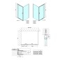 Polysan Easy Line - Porte de douche pivotante 880-1020 mm, aluminium poli/verre clair EL1715