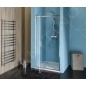 Polysan Easy Line - Porte de douche pivotante 880-1020 mm, aluminium poli/verre clair EL1715