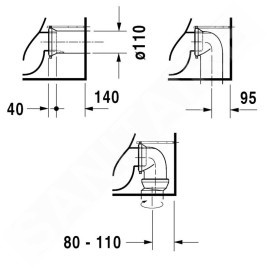 Duravit Darling New - WC à poser, sortie arrière, blanc 2139090000