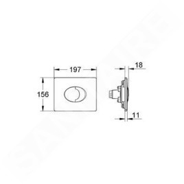 Grohe Skate Air - Bouton de commande, chrome 42305000