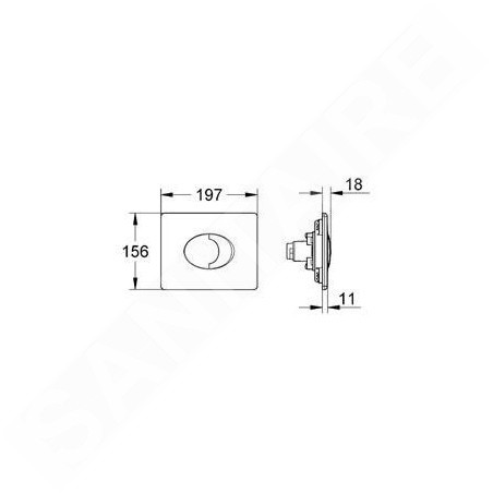 Grohe Skate Air - Bouton de commande, chrome 42305000