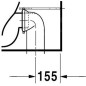 Duravit Starck 2 - Cuvette de WC sur pied, WonderGliss, blanc 21450900001