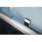 Polysan Easy Line - Porte de douche pivotante 880-1020 mm, aluminium poli/verre clair EL1715