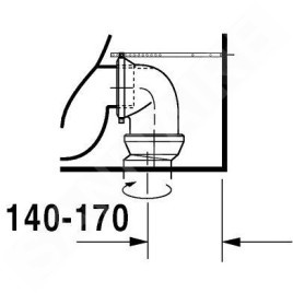 Duravit Starck 2 - Cuvette de WC sur pied, WonderGliss, blanc 21450900001